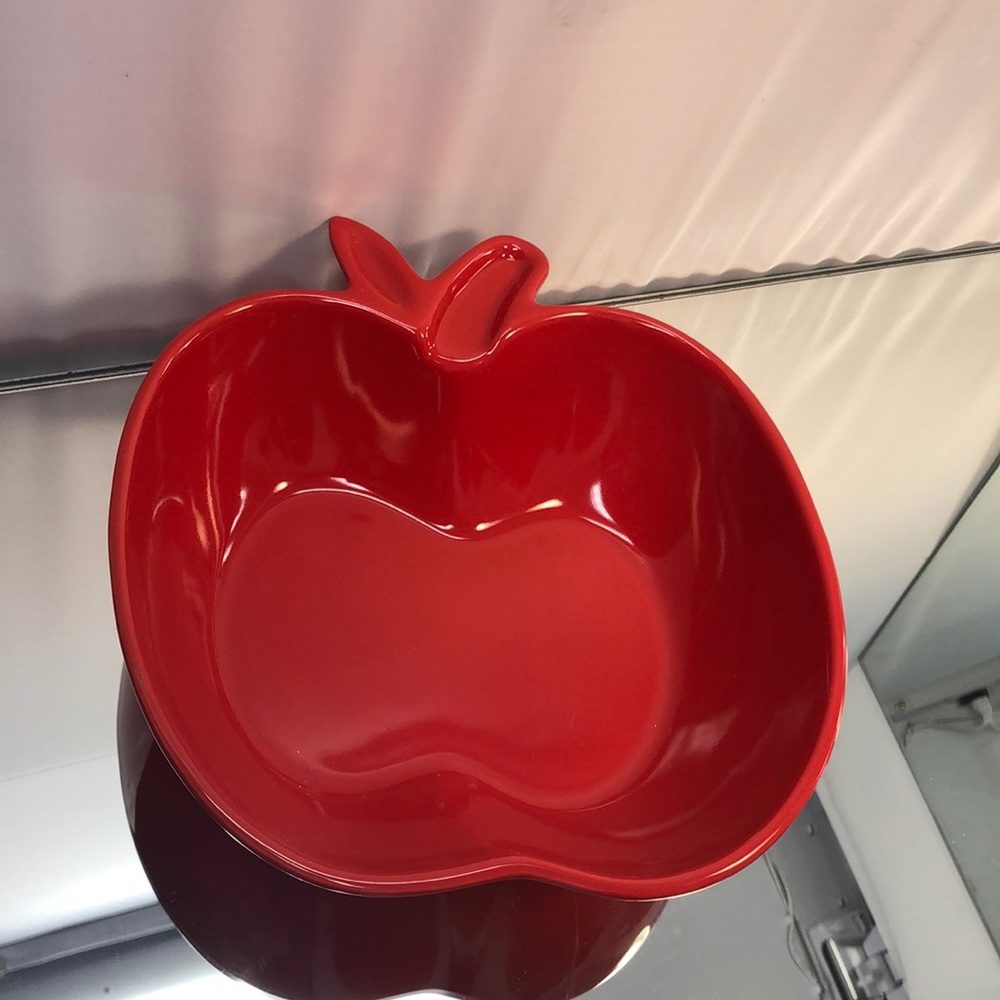 Apple ceramic bowl Martha Stewart collection red apple 🍎